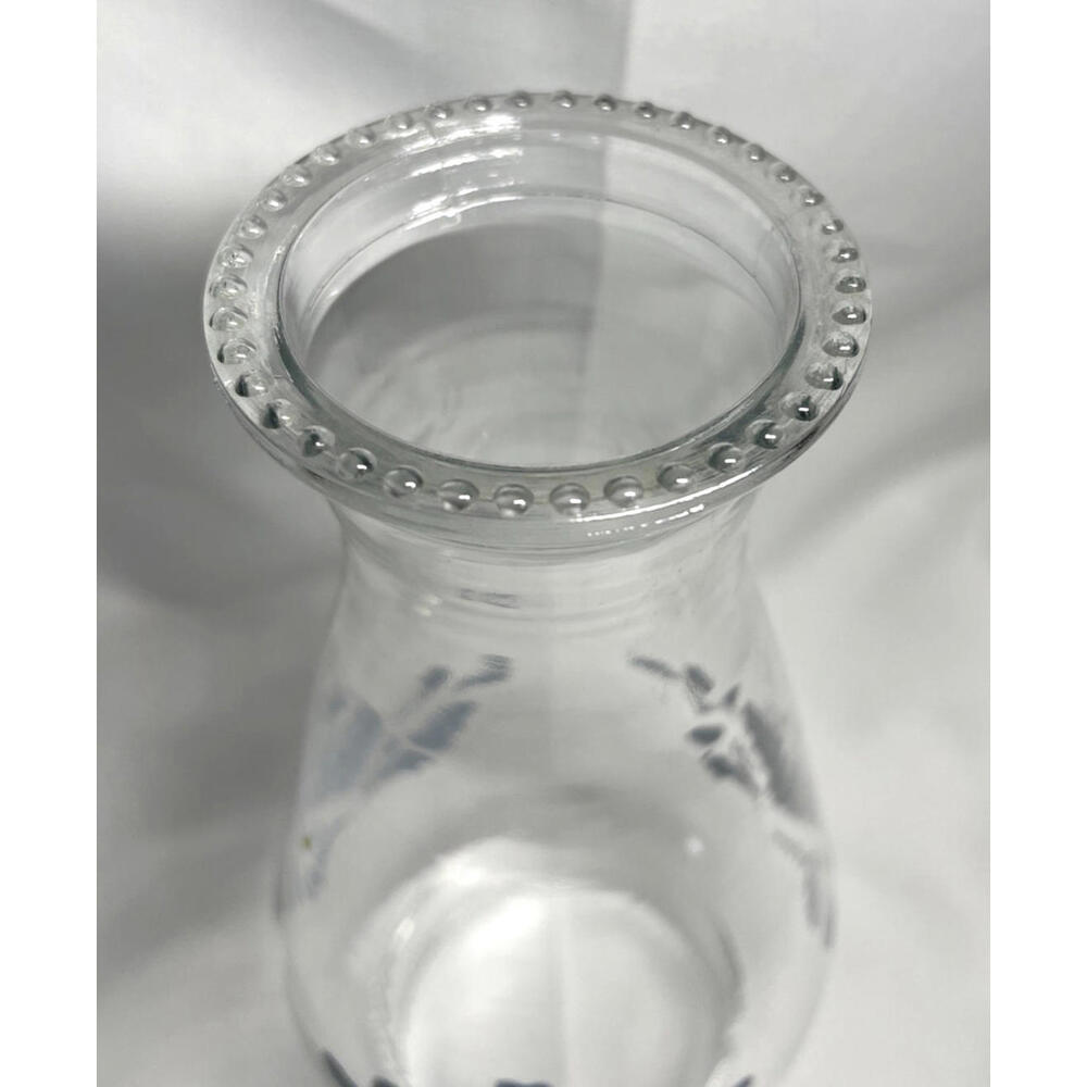 Corelle Blue Hearts Sponge Glass Hurricane Chimney Shade 3" Fitter - Picture 3 of 5